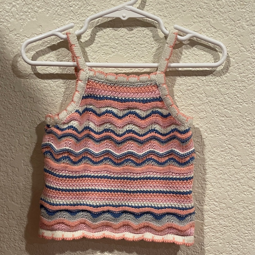 Kids Striped Knit Set - Top, Bottom & Headband